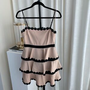 Cream Pink Mini Dress
